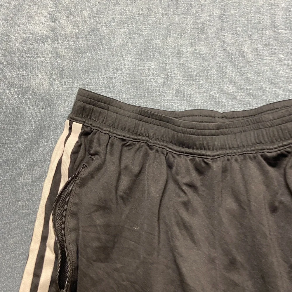 Adidas Primeblue Aeroready Basketball Shorts Mens Medium Black Striped Athletic